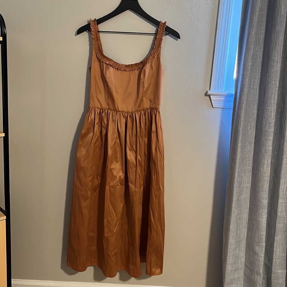 Rust colored renaissance style dress